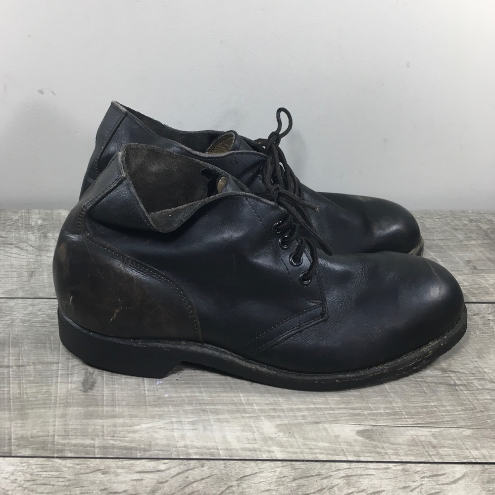 Vintage Vietnam War Era 70s Military Boots Leather Combat Mens Chukka Size 8 W